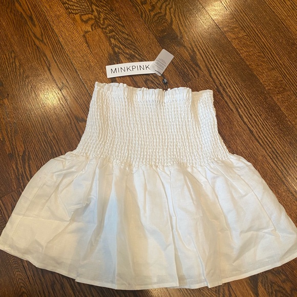 MINKPINK Revolve Leigh Linen Mini Skirt NWT - Picture 3 of 7